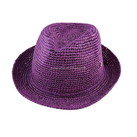 Chapeau de paille de grande taille, fabrication en usine, promotion à bas prix, chapeau de paille classique de style campagnard en raphia de Madagascar