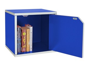 Gabinete de almacenamiento de libros de cartón de color naranja con puerta - Product Image 3
