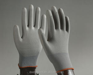 Caliber 13 badge <span class=keywords><strong>the</strong></span> printout's coating polyester PU coated working gloves - Product Image 1