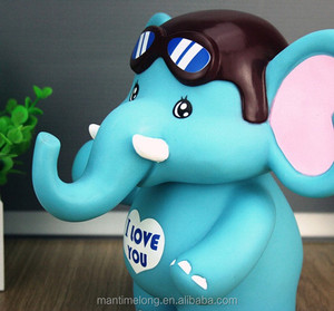 Salvadanaio a Forma di Elefante Carino Blu e Rosa Scatola per Risparmiare Denaro - Product Image 1