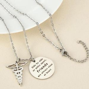 Best Friend Pendant Side by Side or Miles Apart Necklace <strong>Long</strong> <strong>Distance</strong> <strong>Friendship</strong> <strong>Gift</strong> - Product Image 3