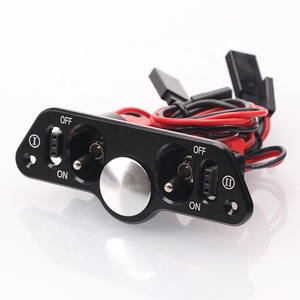 파란 금속 연료 점 RC 헬기 비행기 형을 위한 스위치를 가진 이중 전원 스위치 - Product Image 1