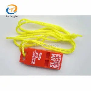 New design custom logo tin flat plastic referee whistle