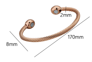 Genezende Koper Magnetische Therapie Armband Artritis Pijnverlichting Twisted Bangle Gezondheid Charme Sieraden - Product Image 5