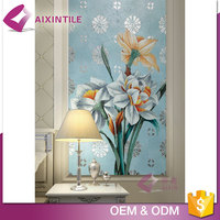Puzzle Mural à motifs fleurs marocaines, mosaïque en verre, image pour mur