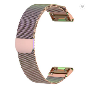 Nuovo cinturino di lusso milanese magnetico regolabile, comodo e a montaggio rapido per Garmin Fenix 7 6/6X/5x 5S Plus - Product Image 6