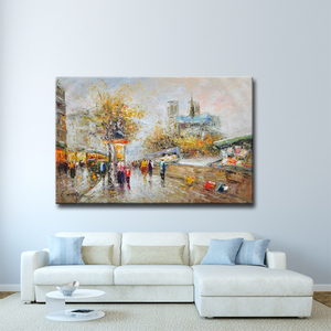 Peintures de couteaux à <span class=keywords><strong>Palette</strong></span> d'art de rue de <span class=keywords><strong>Paris</strong></span> peintes à la main - Product Image 4
