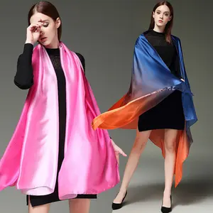 Hot Selling Indian Silk Stoles Women Silk Satin Scarves Vietnam Silk Scarves