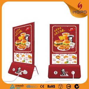 Compras en línea Anti estilo de robo mesa de pie titular del menú de banco de energía para la cafetería - Product Image 4
