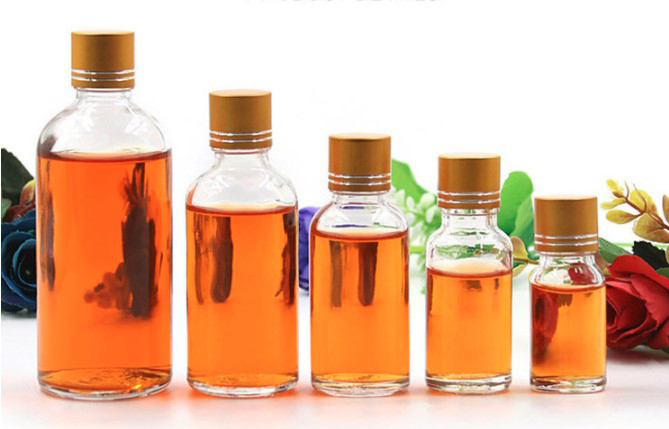 Customized clear medicine bottle for liquid glass medicine bottle with plastic lid