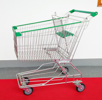 Chariot de supermarché type asiatique, chariot pour épicerie, vente en gros, 60-240l