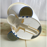 Poubelle portable miniature en plastique, mignonne et créative, avec couvercle et pédale, pour la maison, quatre couleurs.