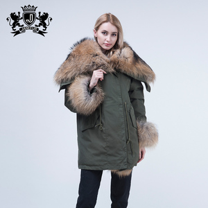 <span class=keywords><strong>Pelliccia</strong></span> Parka donna Fashion Design giacca lunga <span class=keywords><strong>cappotto</strong></span> <span class=keywords><strong>foderato</strong></span> di <span class=keywords><strong>pelliccia</strong></span> con cappuccio in vera <span class=keywords><strong>pelliccia</strong></span> di procione - Product Image 3