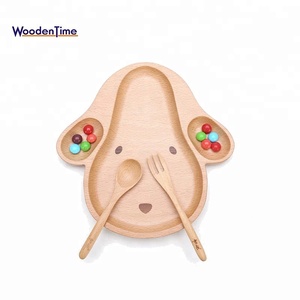 Nouveau Design Bande Dessinée Créative Chiot Chien Forme Bonbons Plat Dessert Plaque Acacia <span class=keywords><strong>Naturel</strong></span> Enfants En <span class=keywords><strong>Bois</strong></span> Dîner Plaque - Product Image 1