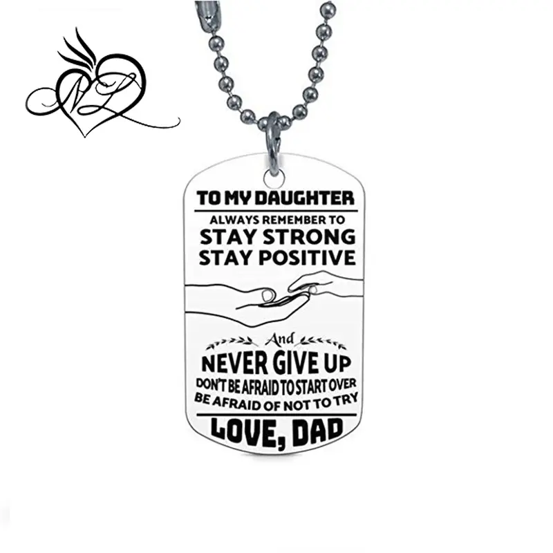 A Mia Figlia Mamma Love Dog Tag Stay Positive Di Compleanno Laurea Regalo Militare