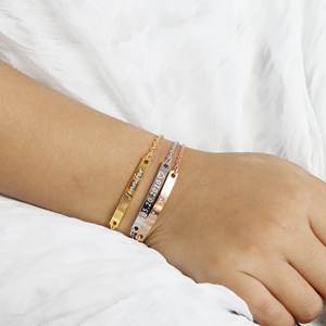 Braccialetto Personalizzato per <span class=keywords><strong>Bambina</strong></span>, Regalo per Baby Shower, Braccialetto con Nome del Bambino - Product Image 3