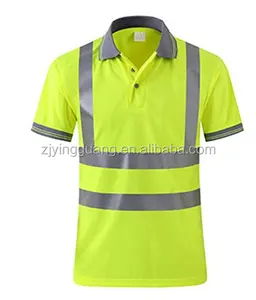 Camiseta polo de segurança para homens, camisa com manga curta leve en471 classe 3
