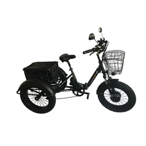 AIMOS 20 inch fat tire volwassen elektrische driewieler/Drie Wiel trapondersteuning elektrische fiets