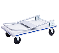 Carrito de mano con asa de aluminio y acero, plataforma plegable, con capacidad de 150kg