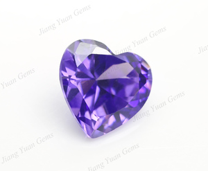 corazón del Brillant corte Culet volver pequeño para Jewellry corazón AAAAA 8 * 8 mm Amethyst piedras zirconia cúbico - Product Image 4
