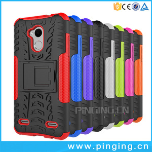 2 en 1 del neumático textura armor kickstand híbrido caso para ZTE Blade V6 Plus cubierta del teléfono móvil - Product Image 1