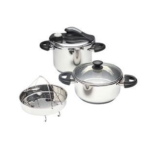 Produttore all'ingrosso 6 pezzi in acciaio inossidabile uso generale per <span class=keywords><strong>cucina</strong></span> a Gas e induzione pentola a pressione antiaderente