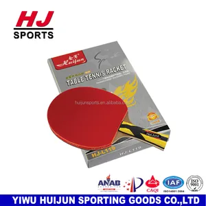 HJ-L119義烏HUIJUN卸売最高品質6つ星標準ロングハンドルピンポンパドルゴム卓球Reackt