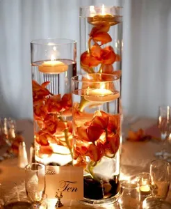完璧な装飾のためのエレガントな奉納シリンダーホルダー/テーブル装飾のためのガラスシリンダー花瓶/安い透明なガラスシリンダー花瓶