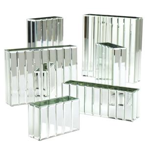 Vase à mosaïque géométrique en verre, vente en gros, décoration de luxe pour la maison, effet miroir, offre spéciale - Product Image 1