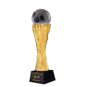 高尔夫足球排球水晶玻璃奖杯和奖项DIY冠军杯联赛黄金普拉蒂奖杯纪念品