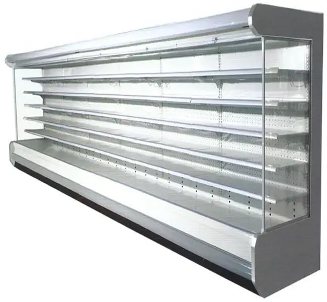supermarket restaurant freezer vertical showcase fruit refrigerated cabinet