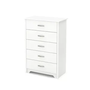 Home Multi 5 Slide Drawer Wood Small White Corner Storage drawer chest