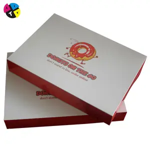 Boîte en papier kraft pour gâteaux et donuts, coffret avec modèle de couvercle pour pâtisserie