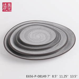 Casuale di ceramica che serve piatto e piatto stampata a <span class=keywords><strong>mano</strong></span> <span class=keywords><strong>sotto</strong></span> glaze gres stoviglie e set di stoviglie - Product Image 4