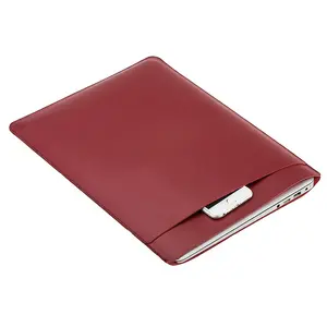 laptop case 12 inch tas Suppliers-Custom 12 13 14 15 16 17 Inch Business Notebook Case Sleeve Pu Lederen Laptoptas Vrouwen