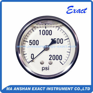 स्टेनलेस स्टील तेल भरा दबाव गेज दबाव नापने का यंत्र - Product Image 3