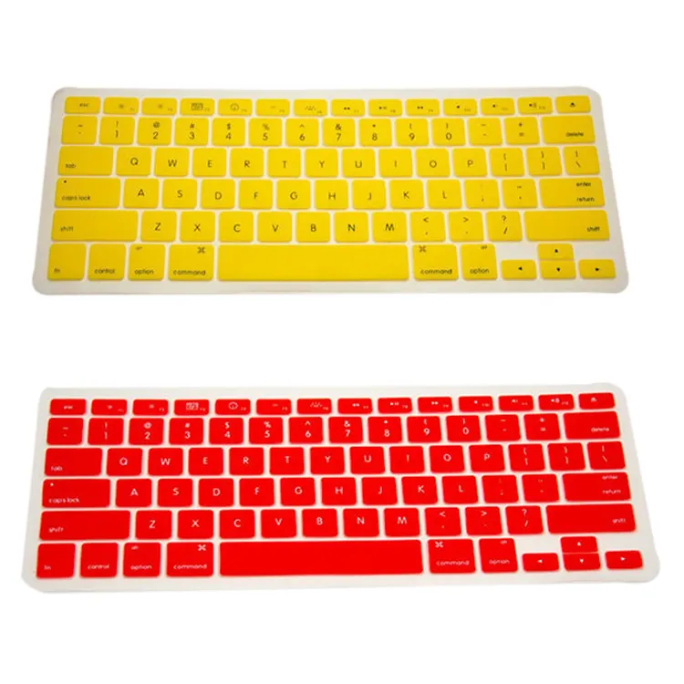 Housse de clavier coloré pour ordinateur portable, housse étanche et anti-poussière, en silicone, cristal, pour clavier macbook