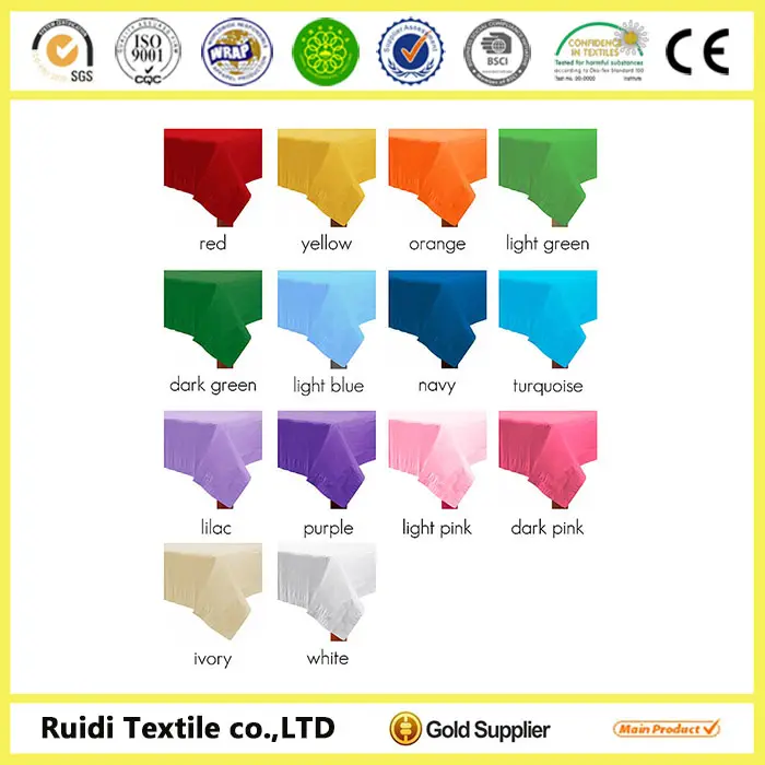 Papel colorido mantel de polietileno de papel de respaldo mantel al por mayor mantel