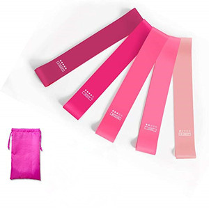 โรงงานขายส่ง5ระดับสีชมพูยางออกกำลังกายความต้านทานวงชุด - Product Image 2