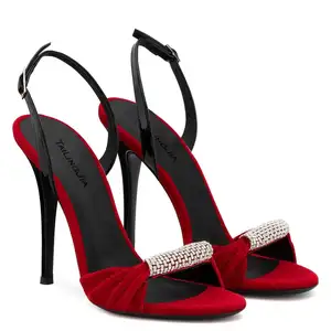 Tailingjia fabrik direkt verkauf mode kristall strass frauen high heel party schuhe hotsale damen sandalen