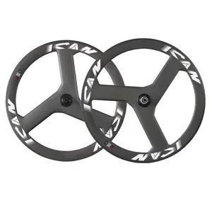 New Design Tubular 3 tri Spoke Wheelset With BITEX Black Hubs