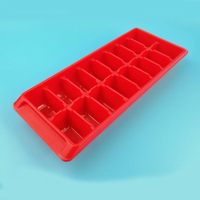 100% plateaux sans BPA empilent des plateaux à glaçons à dégagement facile bacs à glaçons blancs avec 16 cubes (lot de 2)