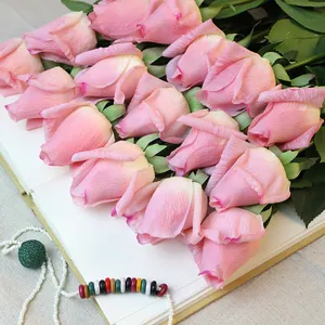 Wholesale Artificial Silk Fake Flowers Natural Real Touch Single Roses For Home Wedding Decoration