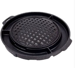 Commercial Korean BBQ Griddle Plate Round Non-stick Grill <strong>Pan</strong> with <strong>Egg</strong> Cheese Ring for Barbecue Restaurant Gas &amp; Charcoal Stove - Product Image 3