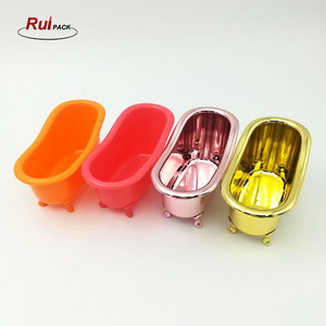 OEM OEM personnalisé Nouveau <span class=keywords><strong>plastique</strong></span> or brillant mini conteneur de <span class=keywords><strong>baignoire</strong></span>/mini porte-savon de <span class=keywords><strong>baignoire</strong></span> - Product Image 1