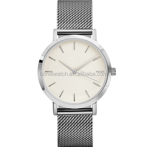 reloj de oro hombres calientes de la venta <span class=keywords><strong>del</strong></span> asunto reloj de hombre con <span class=keywords><strong>el</strong></span> oro plateado banda de malla - Product Image 3