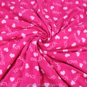 Gesponnen printing hart polar fleece stof voor baby kledingstukken - Product Image 1