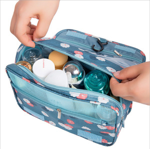Bolsa de <span class=keywords><strong>Viaje</strong></span> Transparente Azul Pequeña para Mujer, Bolsa Enrollable para Artículos de Tocador, Bolsa Aislada para Brochas de Maquillaje con Correa - Product Image 5