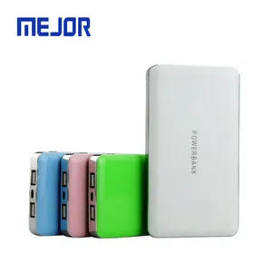 UV פלסטיק נייד powerbank 20000mah הכפול 2A מהיר נייד טלפון מטען usb בנק כוח 10000mah