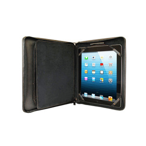 <span class=keywords><strong>A4</strong></span> cremallera pu Carpeta de cuero pu zip cartera de documentos con tabletas caso - Product Image 5